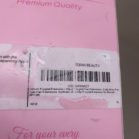 NEW Clip In Ponytail Synthetic Hair Extensions 14" Curly Brown Highlights 6H 1 2 - Picture 7 of 7